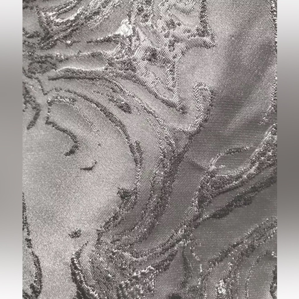 Donna Karan Liquid Marble KING Duvet-Metallic Threads/Jacquard/ Platinum NEW